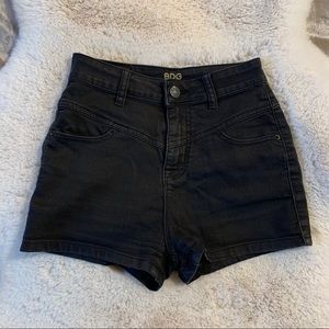 Black Super High Waisted Jean Shorts